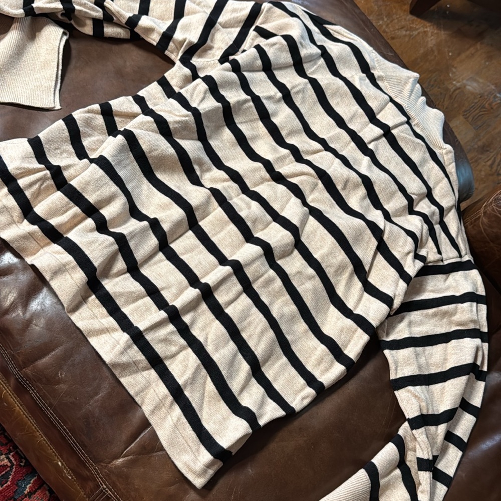 Striped Turtleneck Sweater
